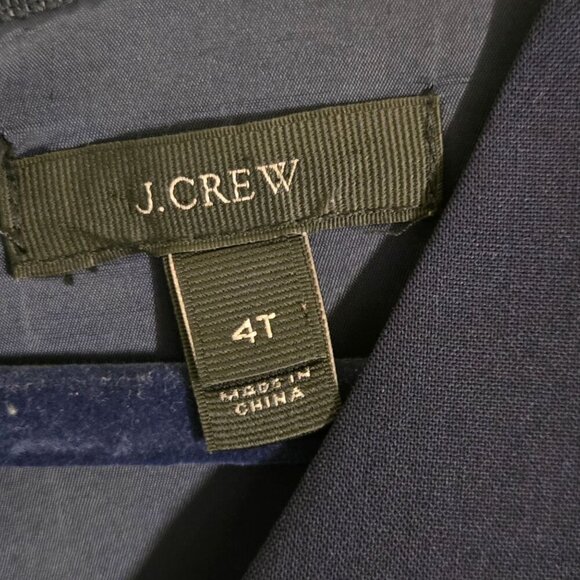 J. Crew Short Cap Sleeve V-neck Navy Wool Blend Career Sheath Dress Size 4T - Picture 5 of 6